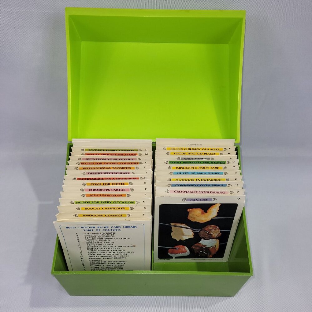 Betty Crocker Vintage 1971 Recipe Card Library Set COMPLETE